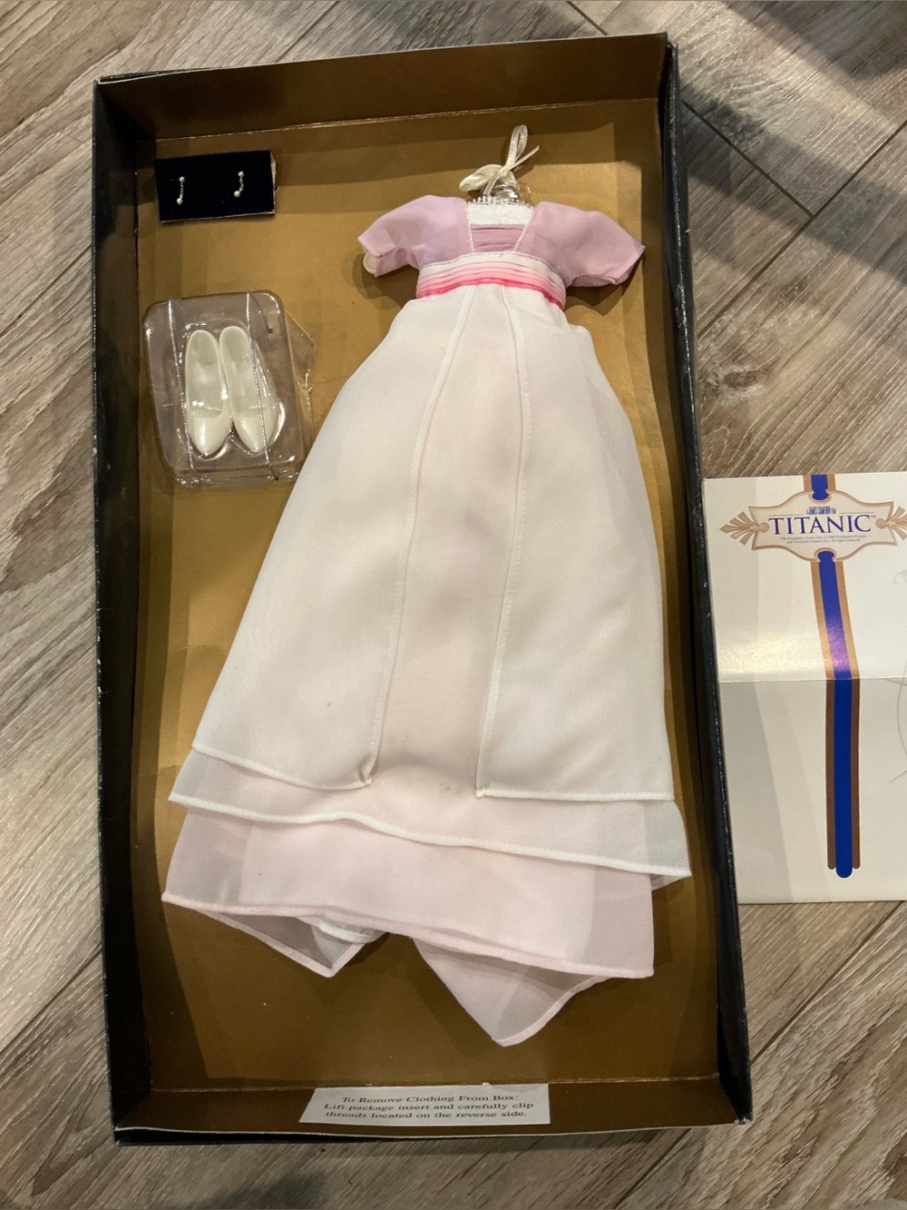 Franklin Mint Rose Doll Titanic White Lilac Pink Swim Dress Outfit